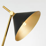 Modern Marble Table Lamp with Conical Shade and Orb Accent for Elegant Bedside and Study Lighting