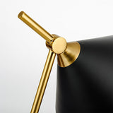 Modern Marble Table Lamp with Conical Shade and Orb Accent for Elegant Bedside and Study Lighting