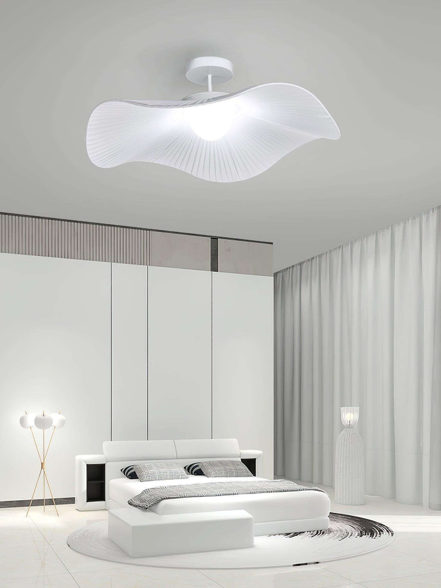 Modern White Cloud Fabric LED Ceiling Lamp for Bedroom and Kids Room
