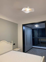 Modern White Cloud Fabric LED Ceiling Lamp for Bedroom and Kids Room