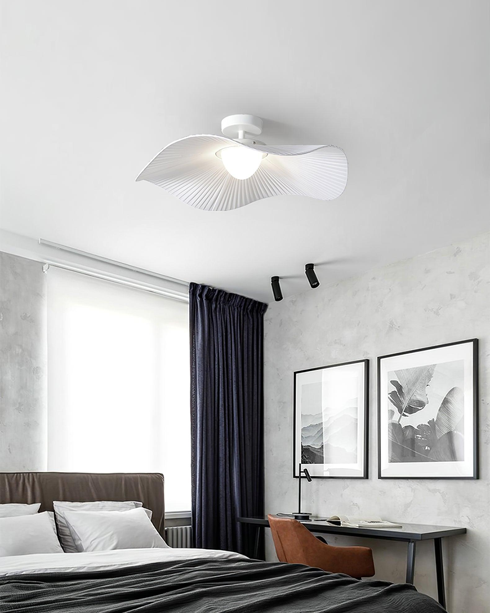 Modern White Cloud Fabric LED Ceiling Lamp for Bedroom and Kids Room