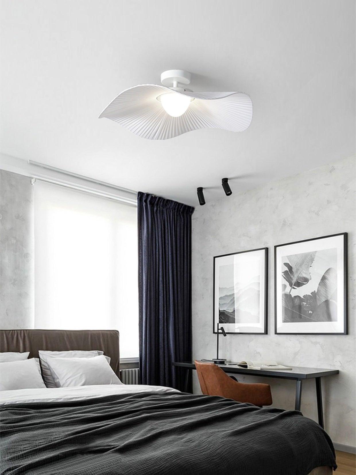 Modern White Cloud Fabric LED Ceiling Lamp for Bedroom and Kids Room
