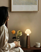 Cloudlet LED Table Lamp Contemporary Wood and Acrylic Desk Light for Soft Ambient Illumination