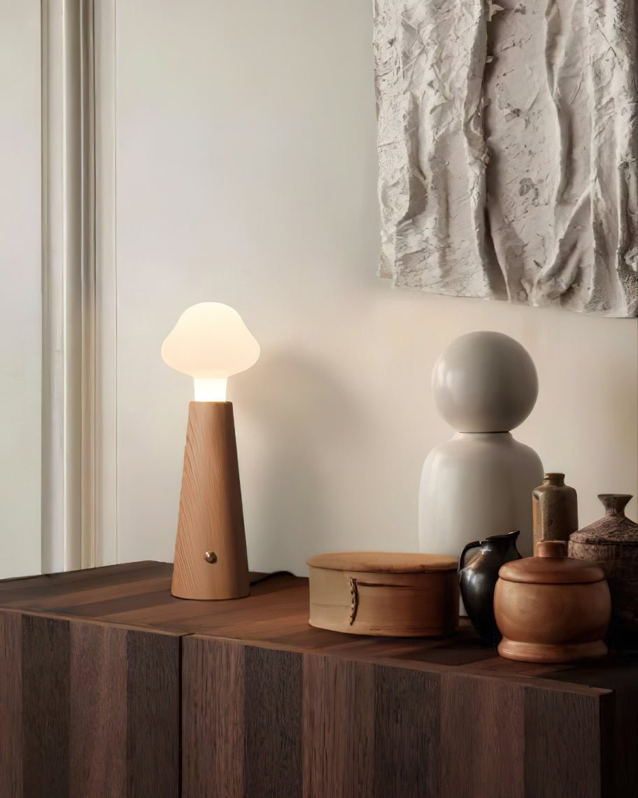 Cloudlet LED Table Lamp Contemporary Wood and Acrylic Desk Light for Soft Ambient Illumination