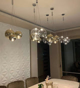 artistic-led-cluster-bubble-pendant-lamp-with-chrome-accents-and-glass-spheres