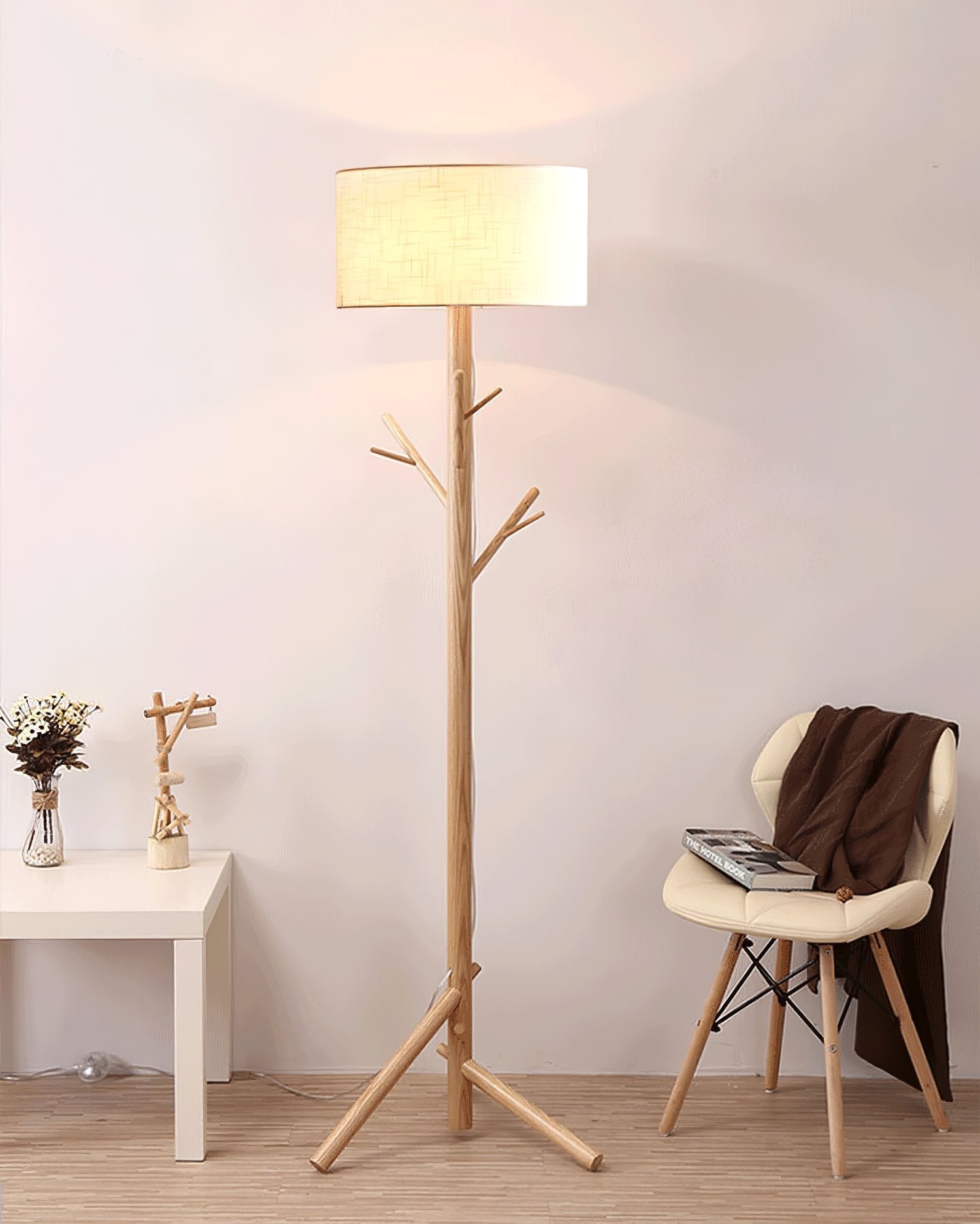 modern-ash-wood-tripod-floor-lamp-with-integrated-coat-rack-and-fabric-shade