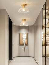 vintage-glass-pineapple-ceiling-flush-mount-light-in-brass-for-entryway-and-hallway