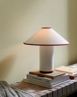 Colette Art Deco Portable Table Lamp with Elegant Textured Fabric Shade