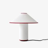 Colette Art Deco Portable Table Lamp with Elegant Textured Fabric Shade