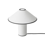 Colette Art Deco Portable Table Lamp with Elegant Textured Fabric Shade