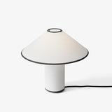 Colette Art Deco Portable Table Lamp with Elegant Textured Fabric Shade