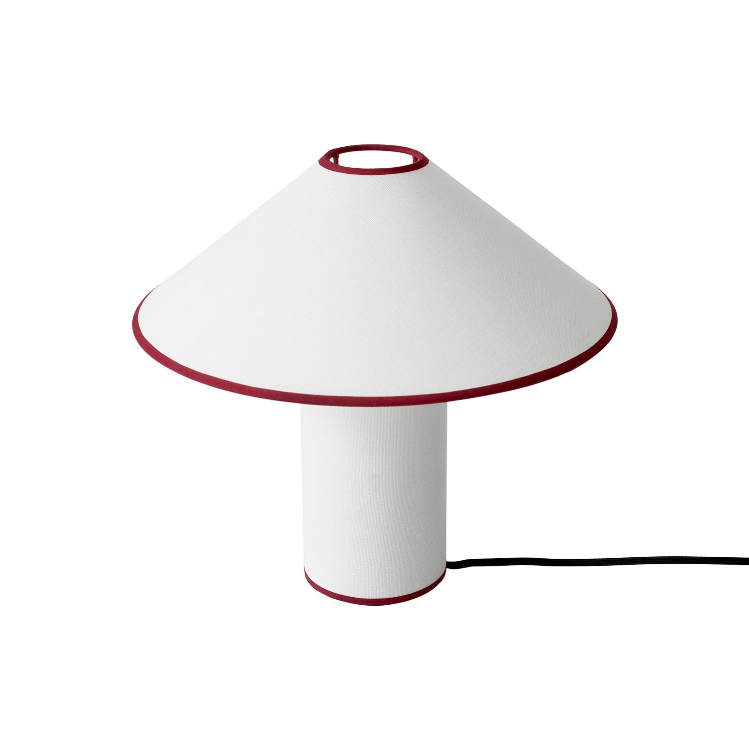 Colette Art Deco Portable Table Lamp with Elegant Textured Fabric Shade