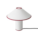 Colette Art Deco Portable Table Lamp with Elegant Textured Fabric Shade