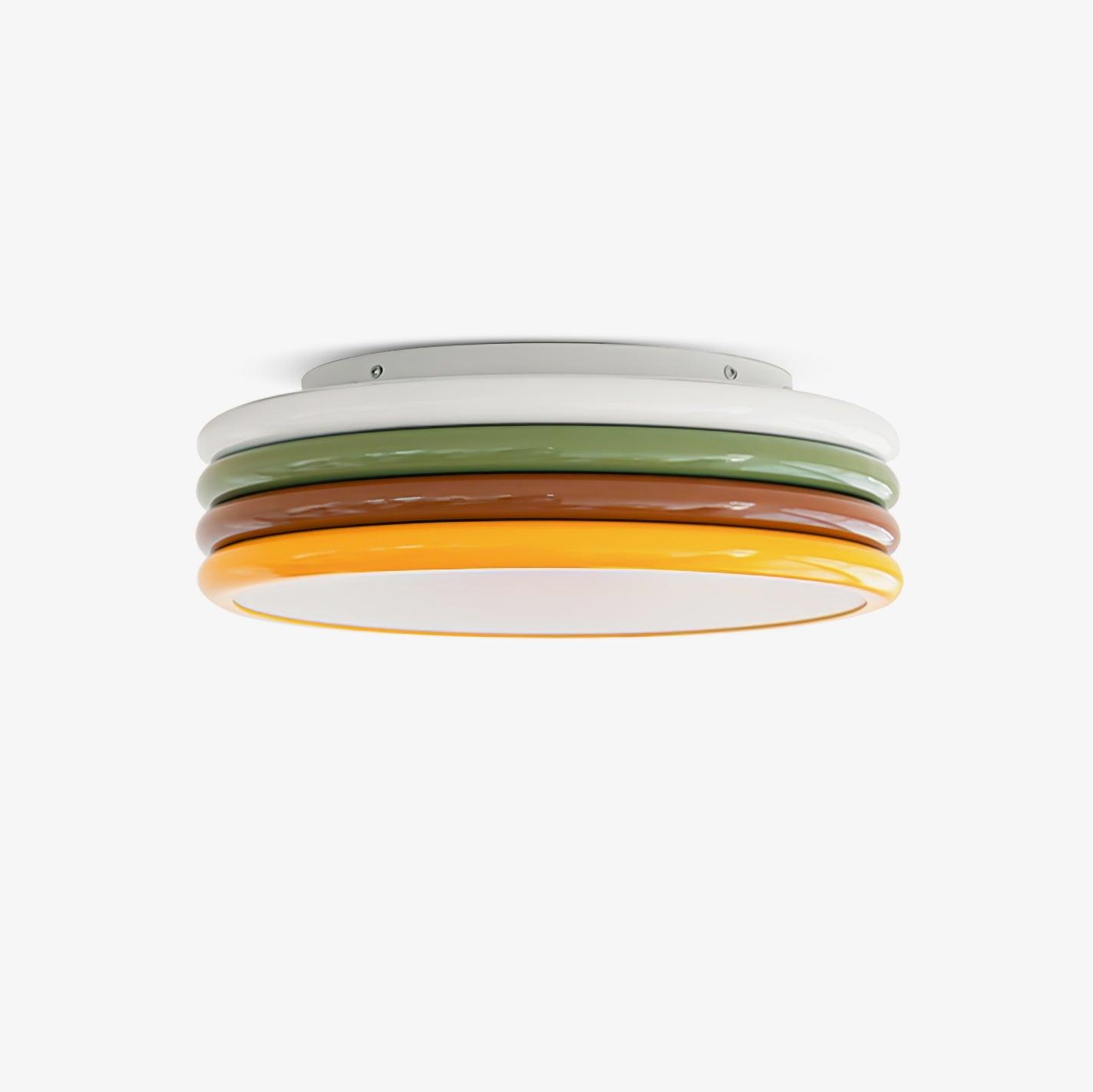 Modern Colorful Layered LED Flush Mount Ceiling Light Round Acrylic Lamp for Bedroom and Living Room