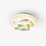 Modern Cloud Shape Round LED Flush Mount Ceiling Lamp for Playroom and Bedroom Decor