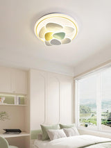 Modern Cloud Shape Round LED Flush Mount Ceiling Lamp for Playroom and Bedroom Decor