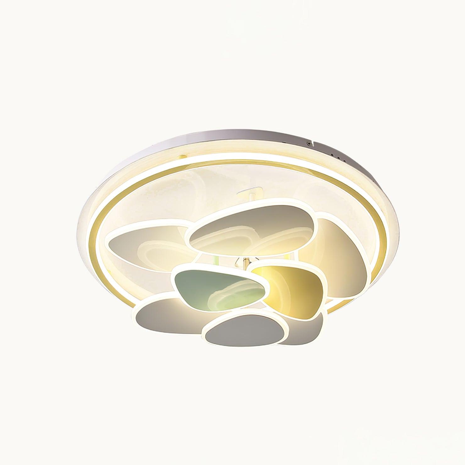 Modern Cloud Shape Round LED Flush Mount Ceiling Lamp for Playroom and Bedroom Decor