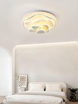 Modern Cloud Shape Round LED Flush Mount Ceiling Lamp for Playroom and Bedroom Decor