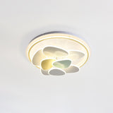 Modern Cloud Shape Round LED Flush Mount Ceiling Lamp for Playroom and Bedroom Decor