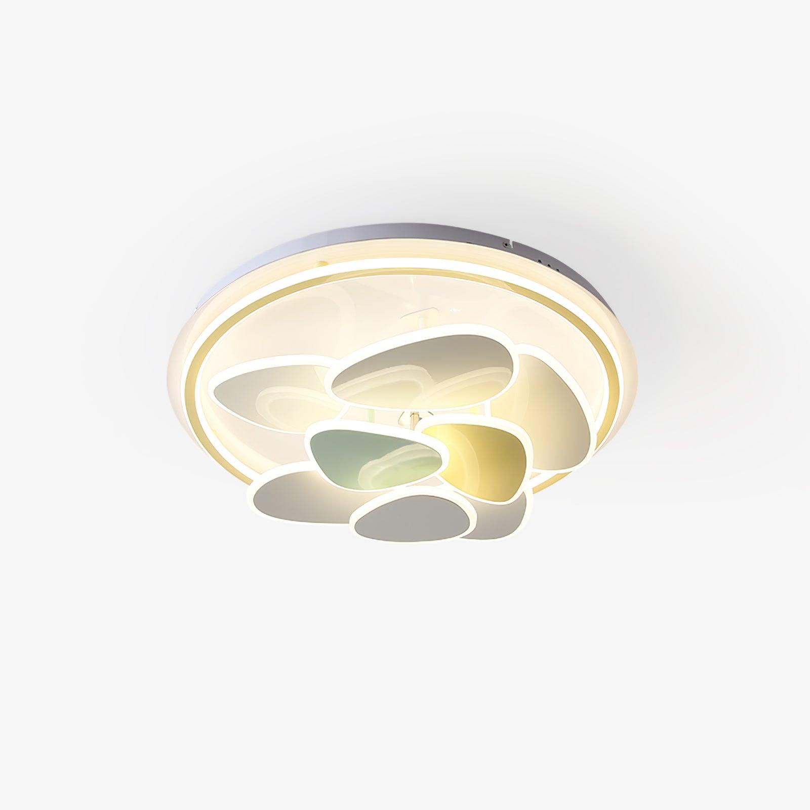 Modern Cloud Shape Round LED Flush Mount Ceiling Lamp for Playroom and Bedroom Decor