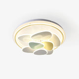 Modern Cloud Shape Round LED Flush Mount Ceiling Lamp for Playroom and Bedroom Decor