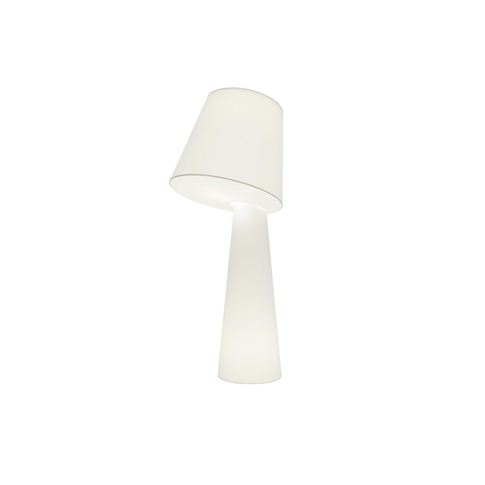 Modern Column White Fabric Floor Lamp Elegant Minimalist Cylinder Standing Light