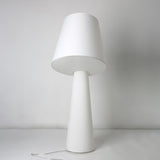 Modern Column White Fabric Floor Lamp Elegant Minimalist Cylinder Standing Light