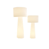 Modern Column White Fabric Floor Lamp Elegant Minimalist Cylinder Standing Light