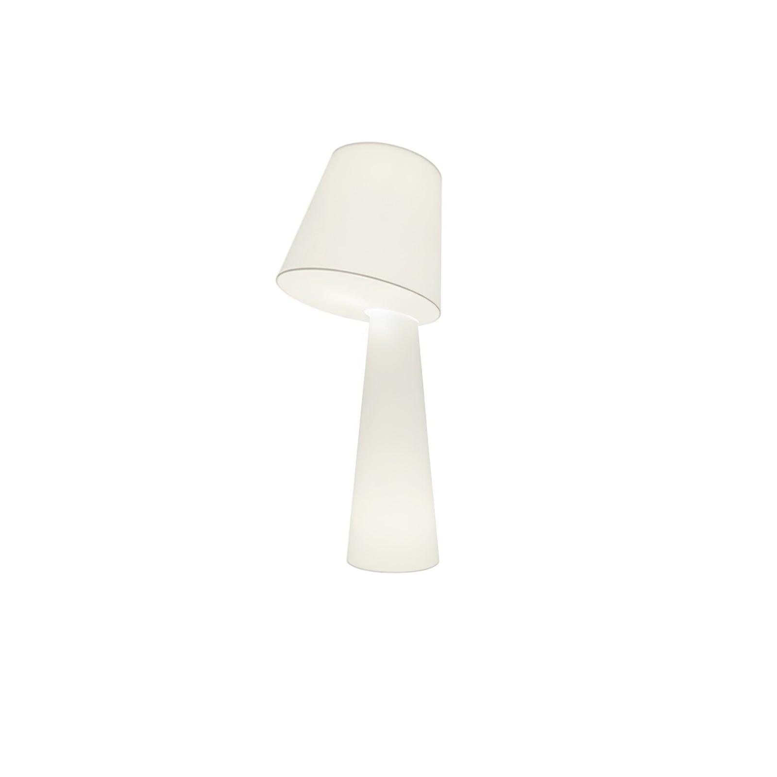 Modern Column White Fabric Floor Lamp Elegant Minimalist Cylinder Standing Light