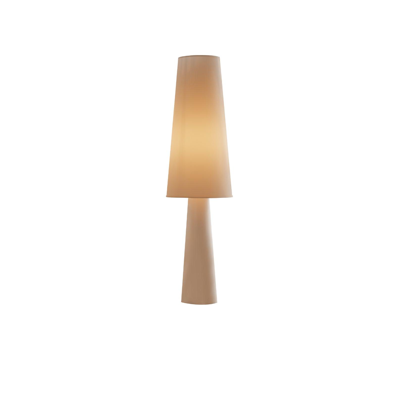 Modern Column White Fabric Floor Lamp Elegant Minimalist Cylinder Standing Light