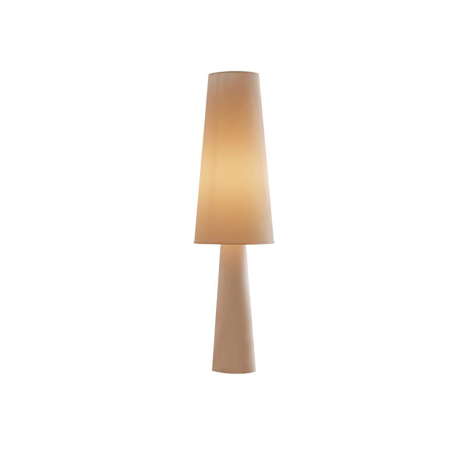 Modern Column White Fabric Floor Lamp Elegant Minimalist Cylinder Standing Light