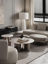 Modern Column White Fabric Floor Lamp Elegant Minimalist Cylinder Standing Light