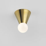 Modern Minimalist Conical Glass Ceiling Light Fixture for Indoor Use