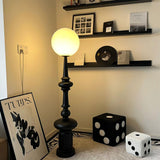 Roman Column Ambient Floor Lamp Classical Resin Standing Light for Living Room Bedroom