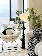 Roman Column Ambient Floor Lamp Classical Resin Standing Light for Living Room Bedroom