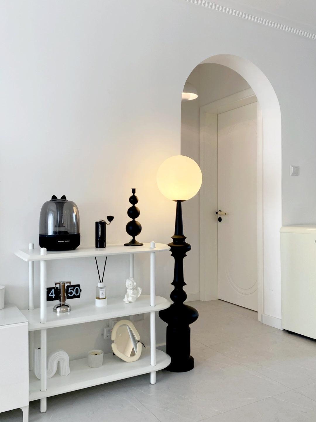 Roman Column Ambient Floor Lamp Classical Resin Standing Light for Living Room Bedroom