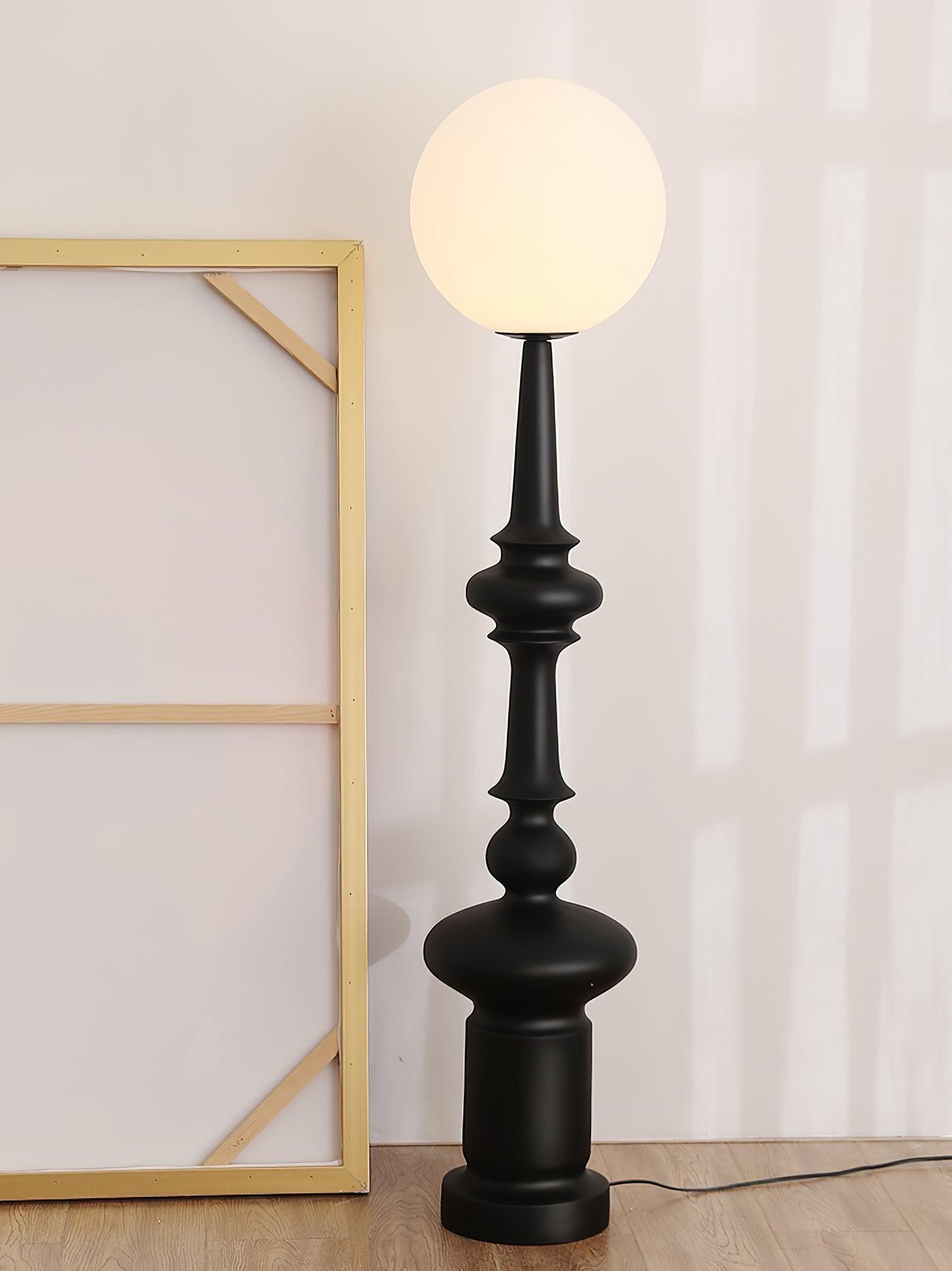 Roman Column Ambient Floor Lamp Classical Resin Standing Light for Living Room Bedroom