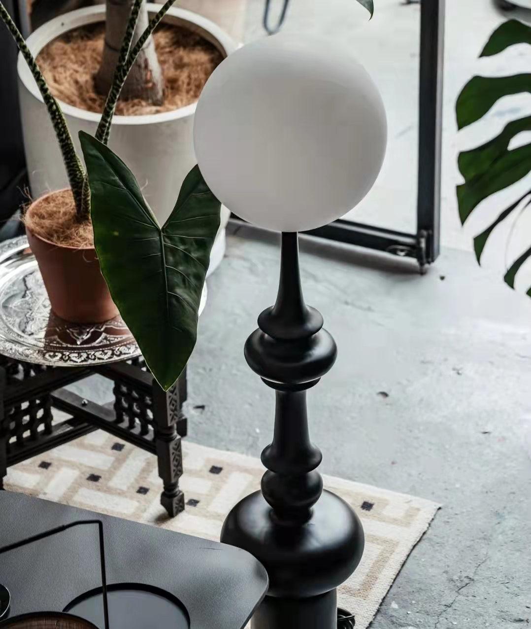 Roman Column Ambient Floor Lamp Classical Resin Standing Light for Living Room Bedroom