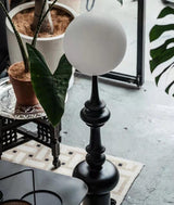 Roman Column Ambient Floor Lamp Classical Resin Standing Light for Living Room Bedroom