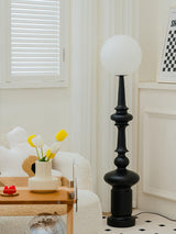 Roman Column Ambient Floor Lamp Classical Resin Standing Light for Living Room Bedroom