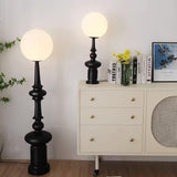 Roman Column Ambient Floor Lamp Classical Resin Standing Light for Living Room Bedroom