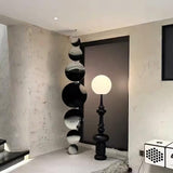Roman Column Ambient Floor Lamp Classical Resin Standing Light for Living Room Bedroom