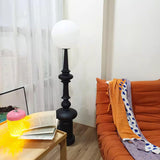 Roman Column Ambient Floor Lamp Classical Resin Standing Light for Living Room Bedroom