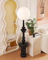 Roman Column Ambient Floor Lamp Classical Resin Standing Light for Living Room Bedroom