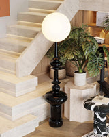 Roman Column Ambient Floor Lamp Classical Resin Standing Light for Living Room Bedroom