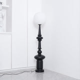 Roman Column Ambient Floor Lamp Classical Resin Standing Light for Living Room Bedroom