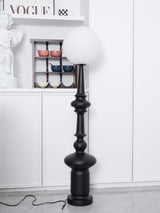 Roman Column Ambient Floor Lamp Classical Resin Standing Light for Living Room Bedroom