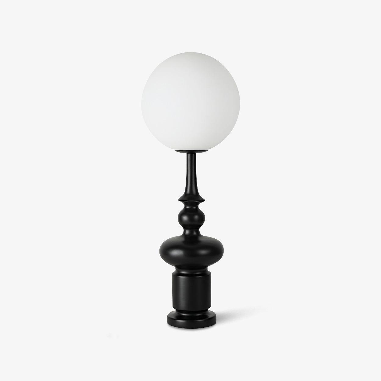 Architectural Roman Column Accent Lamp Elegant Resin and Glass Table Light