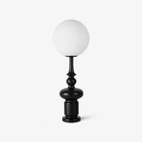 Architectural Roman Column Accent Lamp Elegant Resin and Glass Table Light