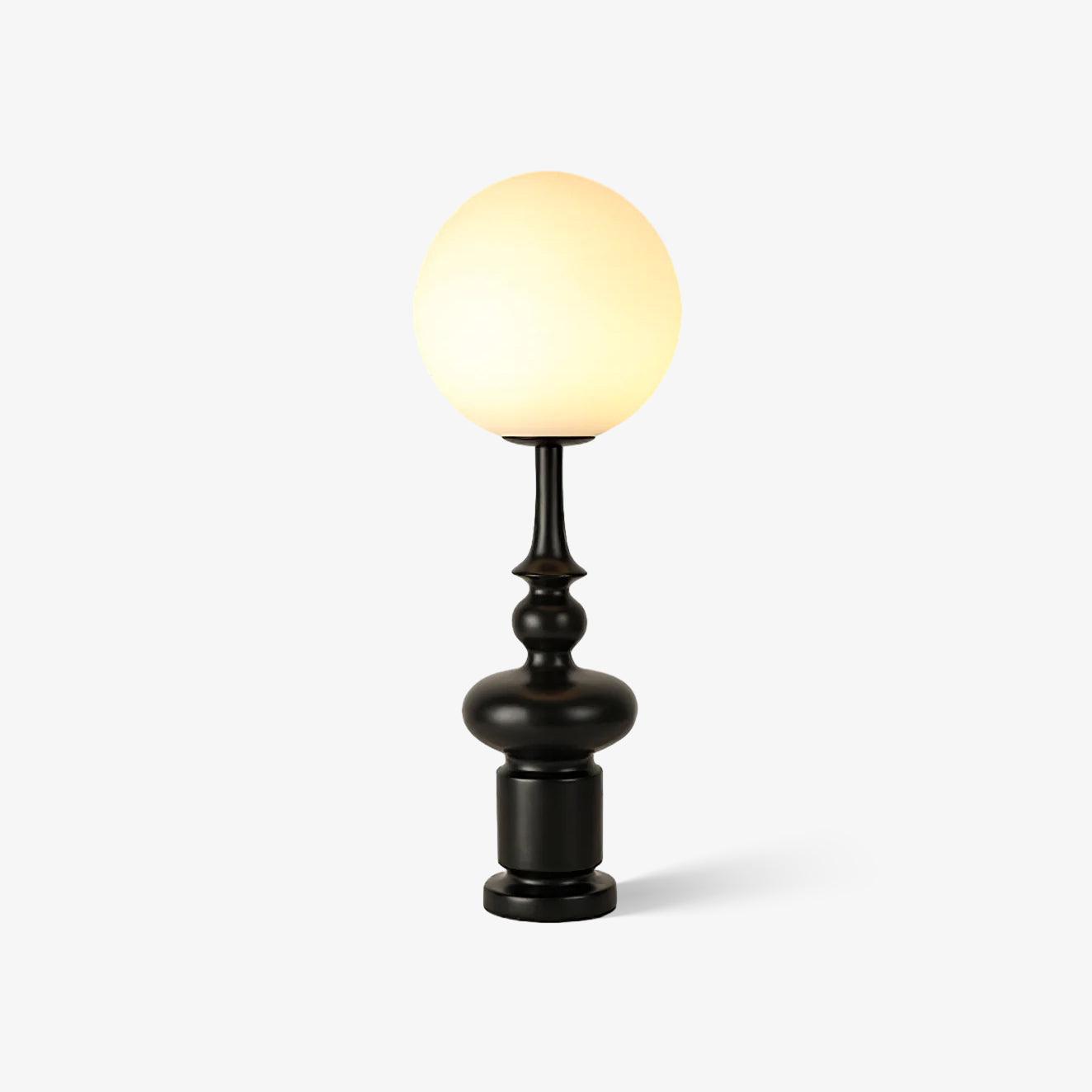 Architectural Roman Column Accent Lamp Elegant Resin and Glass Table Light